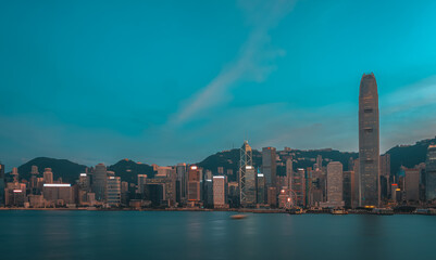 Fototapeta na wymiar Hong Kong Victoria Harbour view