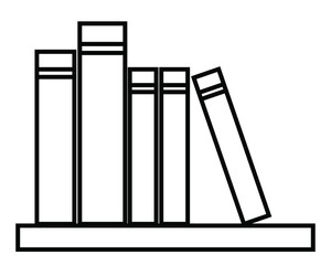 wall bookshelf interior design fixture icon. Minimalistic icon elements for mobile and web app concept. . Thin line icons for website design and development, app development