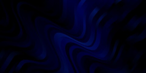 Dark BLUE vector background with bent lines.
