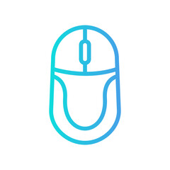 Mouse icon vector illustration in gradient style about multimedia for any projects