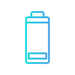 Low Battery icon vector illustration in gradient style about multimedia for any projects