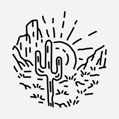 Camping nature adventure wild line badge patch pin graphic illustration vector art t-shirt design