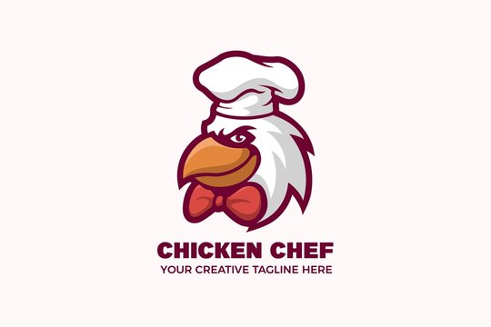 Chicken Chef Mascot Logo Template