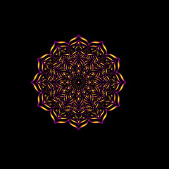 ISLAMIC MANDALA DESIGN ON GOLD COLOR