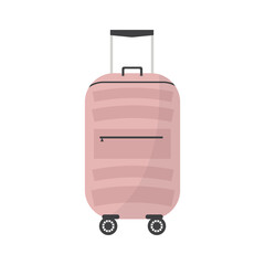 Travel Suitcase.  Flat style.  Art design traveler luggage. Abstract concept graphic element.