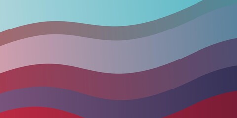 Light Blue, Red vector background with curved lines.