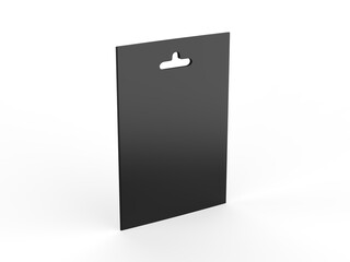 Blank mobile sim card hang tab packaging template, 3d render illustration. - obrazy, fototapety, plakaty