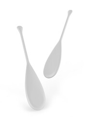 Canoeing Kayaking Paddle Mockup, 3d render illustration.