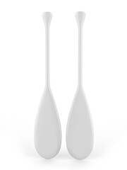 Canoeing Kayaking Paddle Mockup, 3d render illustration.