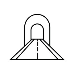 Vector road tunnel Icon color  editable