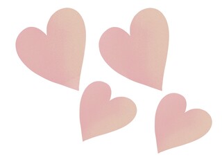 pink heart on white background
