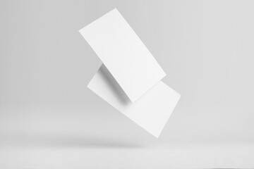 front view of white business card on white
