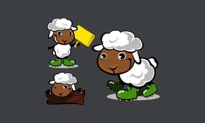 mascot sheep set