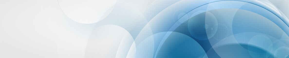 Naklejka premium Blue and grey abstract shiny geometric background with circles. Vector modern design