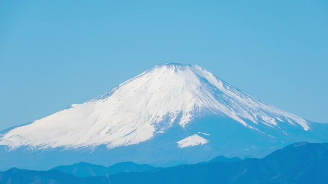 富士山タイムラプス　2012年冬　横浜から望む