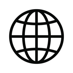 Globe icon. Go to web symbol icon vector illustration. 