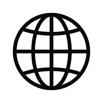 Globe icon. Go to web symbol icon vector illustration. 