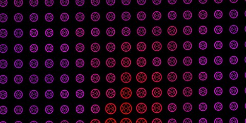 Dark Purple, Pink vector texture with religion symbols.