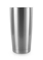 Empty hot cup isolated on white background.