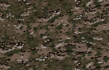 multicam camouflage pattern vector  - obrazy, fototapety, plakaty