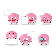 Strawberry dorayaki cartoon character bring information board