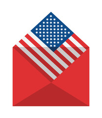 Fototapeta premium usa flag envelope