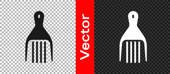 Black Barrette icon isolated on transparent background. Vector