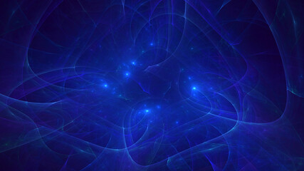 Fototapeta premium 3D rendering abstract blue fractal light background