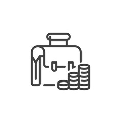 Fototapeta premium Money investment line icon