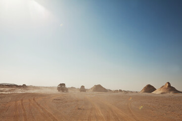 Fototapeta na wymiar White desert in Egypt