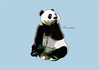 Vector Illustration of  adorable Panda
