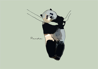 Vector Illustration of  adorable Panda © be_u_and_i