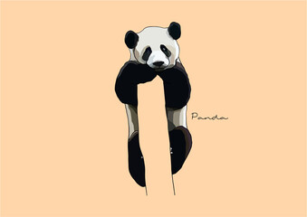 Vector Illustration of  adorable Panda © be_u_and_i