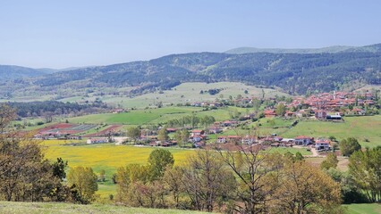 Turkey countryside landscape in early spring