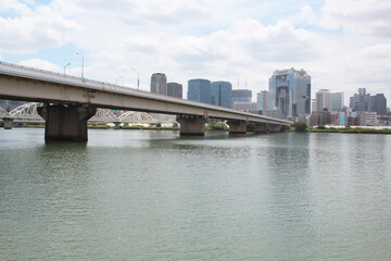 Fototapeta premium bridge over river