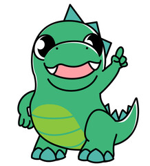 恐竜　ティラノサウルス　かわいい　シンプル　イラスト素材
