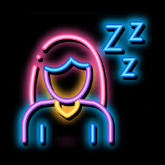Fatigue Symptomp Of Pregnancy neon light sign vector. Glowing bright icon transparent symbol illustration