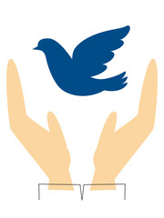 SDGs：目標16。平和のイメージイラスト。