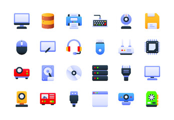 Computer IT Gradient Icon Set