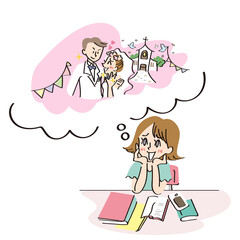 結婚を想像する女性