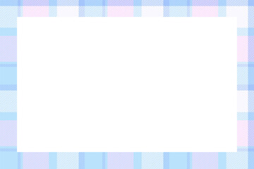 Vintage frame vector. Scottish border pattern retro style. Tartan plaid ornament.