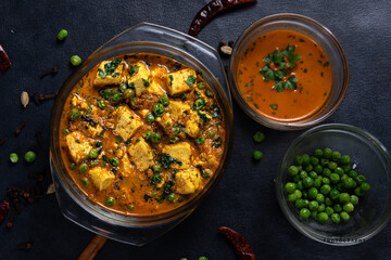 Mutter Paneer Flatlay
