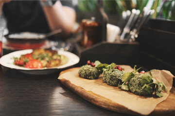phali, a Georgian national snack made from spinach, cilantro, walnuts and spices. food in travel