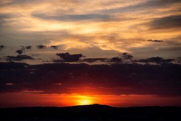 Fototapeta premium Sunset in the Lviv