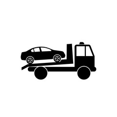 Tow truck city road assistance service icon isolated on white background