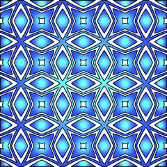 Geometric vector pattern with azure and blue gradient. simple ornament for wallpapers and backgrounds.