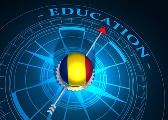 The concept of effective education. 3D illustration