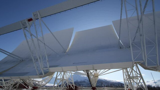 EISCAT, time lapse of a polar research station radar in Troms&oslash;, Norway