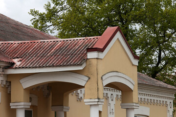 vintage building with columns
