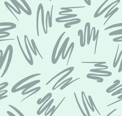 Hand drawn zig zags and marker written lines. Vector abstract seamless pattern. Background for printing on fabrics and paper